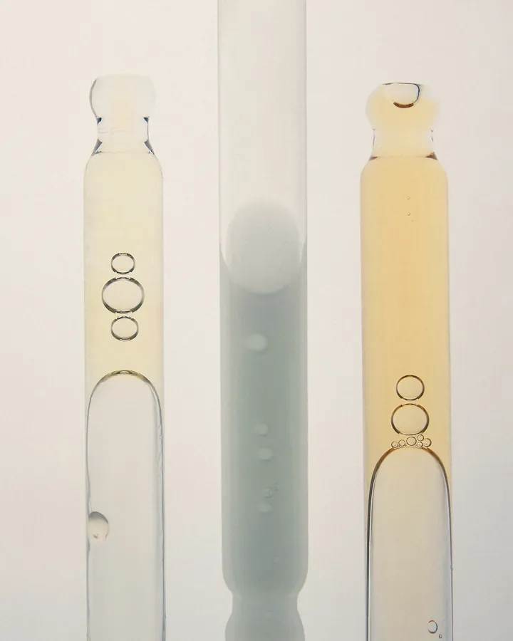 Tubos de muestra con distintas texturas